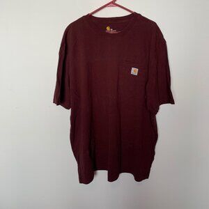 CARHARTT MENS DARK PURPLE SHORT SLEEVE ORIGINAL FIT T-SHIRT